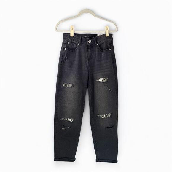 INC International Concepts Denim - NWT INC International Concepts Women's Rip-Repair Boyfriend Jeans Washed Black 6